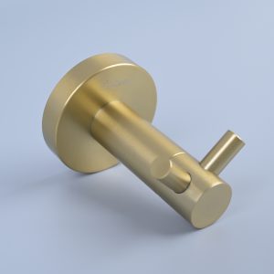GJ-0904 Brushed Gold Dual Point Robe Hook