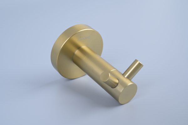 GJ-0904 Brushed Gold Dual Point Robe Hook