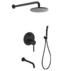 CS-145A Matte Black Concealed Shower